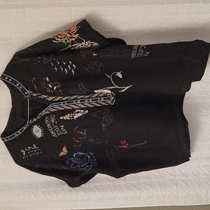 Johnny Was linen blouse